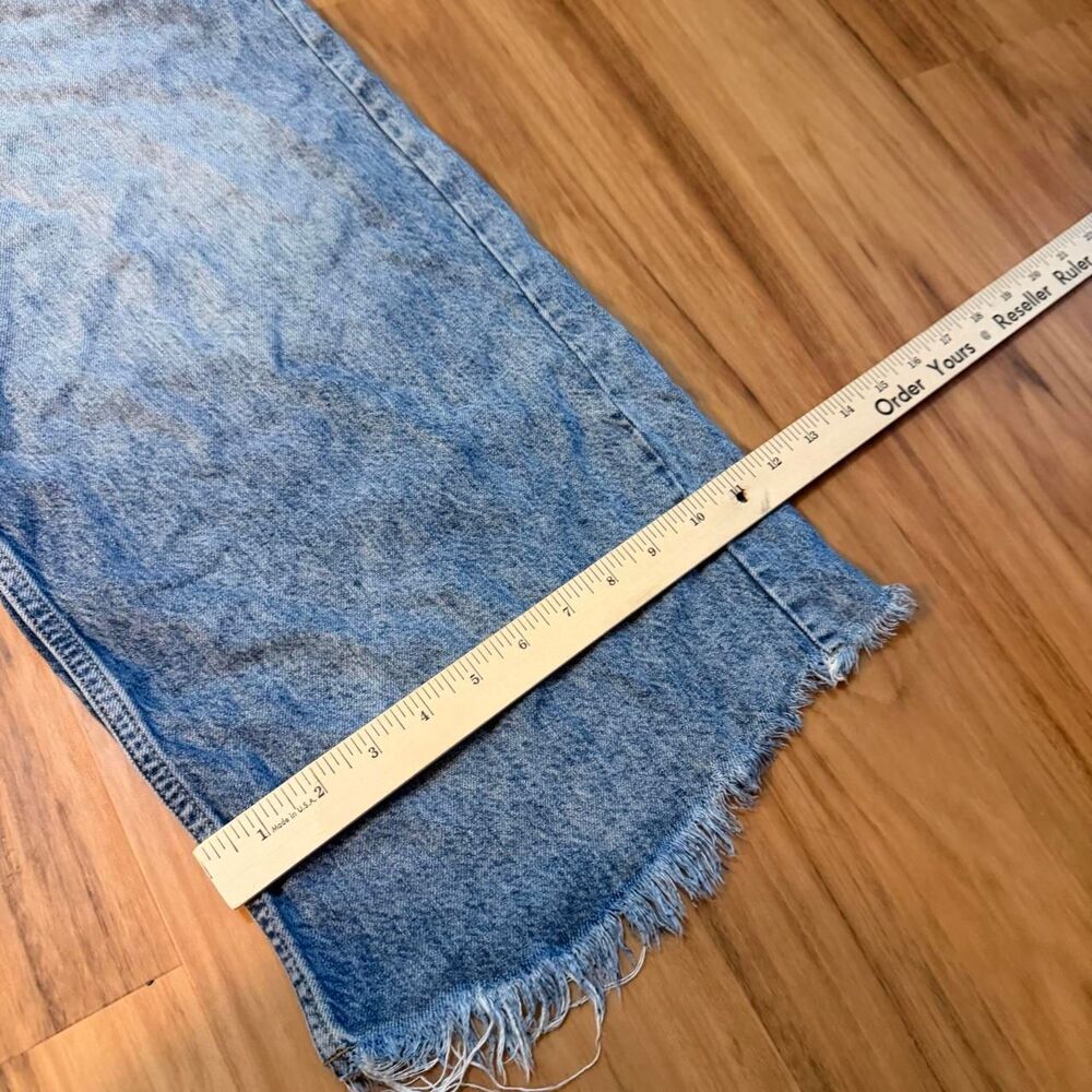 We The Free Womens Blue Distressed Baggy Wide Leg Denim Jeans Size 25 - Picture 8 of 8
